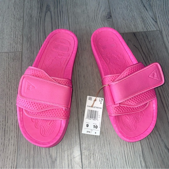 Adidas X Pharrell Williams Pink Chancleta HU Boost Slide Sandal Men’s Size 9 - Picture 2 of 3